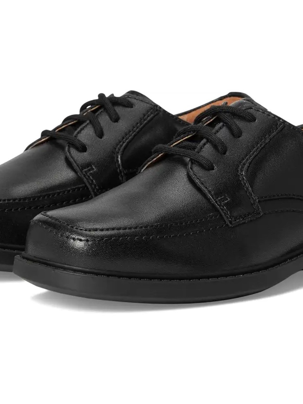 Boys’ Black Lace-Up Dress Shoes - Classic Leather Look